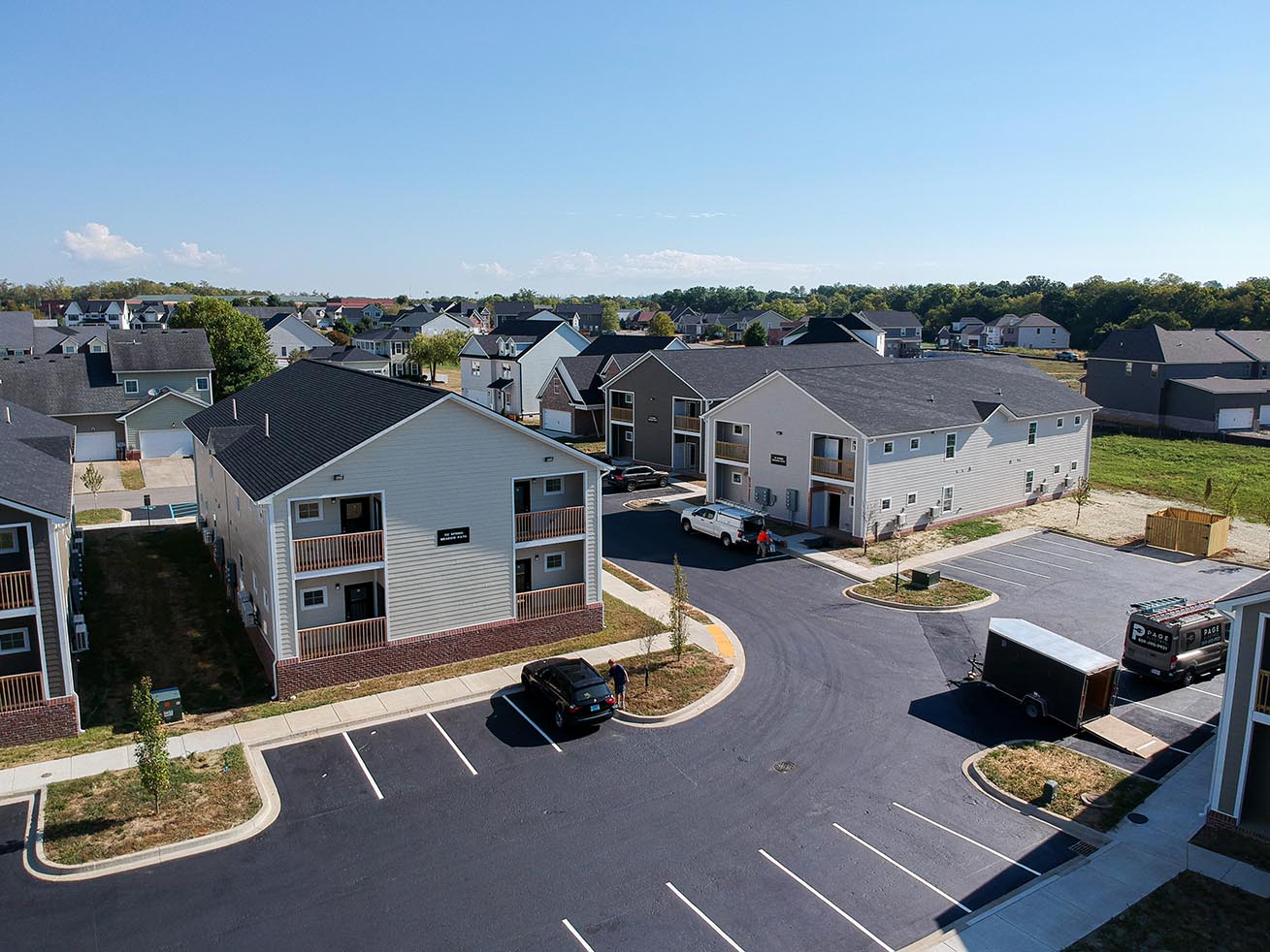 Community photo with gold drop shadow